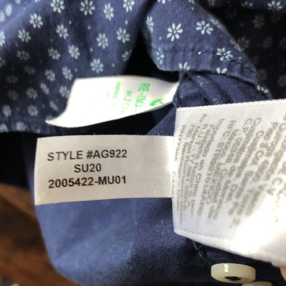 J. Crew: 98% Organic Cotton, Slim Blue Men’s Button Down - Picture 9 of 12